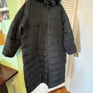 Lands' End Black Quilted Jacket